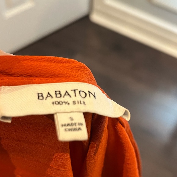 Babaton silk mini dress in burnt orange - Picture 3 of 3